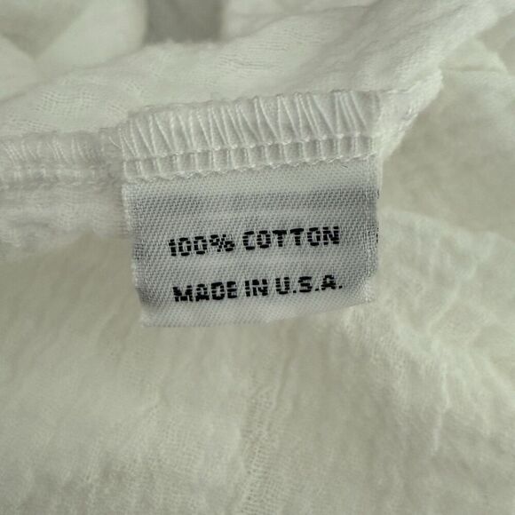 Bryn Walker Women's Wideneck Top Size S White Lagenlook Boxy Crepe Crinkle - Picture 4 of 8